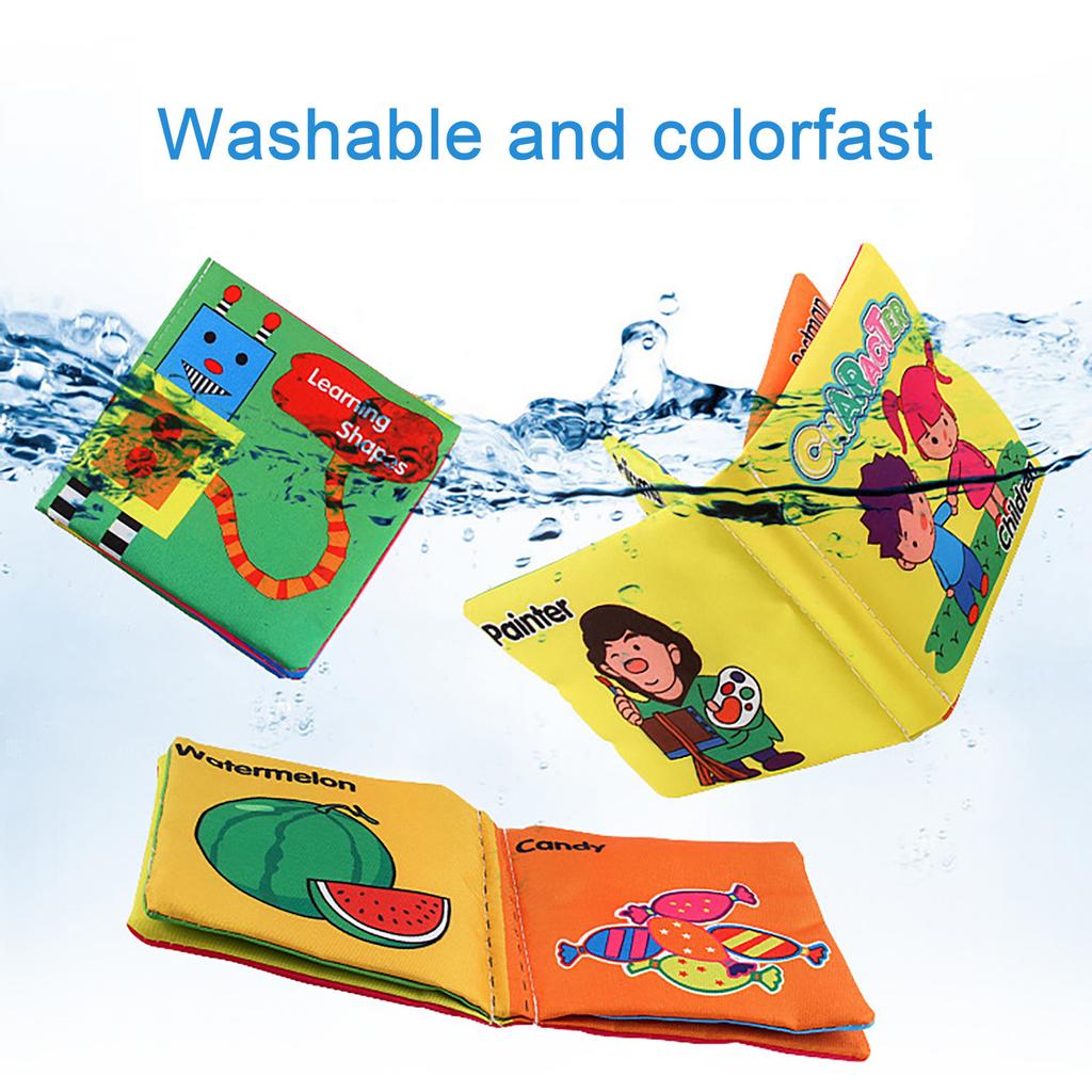 Soft Book Nontoxic Fabric Baby Cloth Books Early Education Toys 8 Page