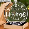 Housewarming Glass Christmas Ornament, New Home Ornament, Christmas Decor, Gifts for New Homeowners, New Home Gift, Festive Decoration Pendants