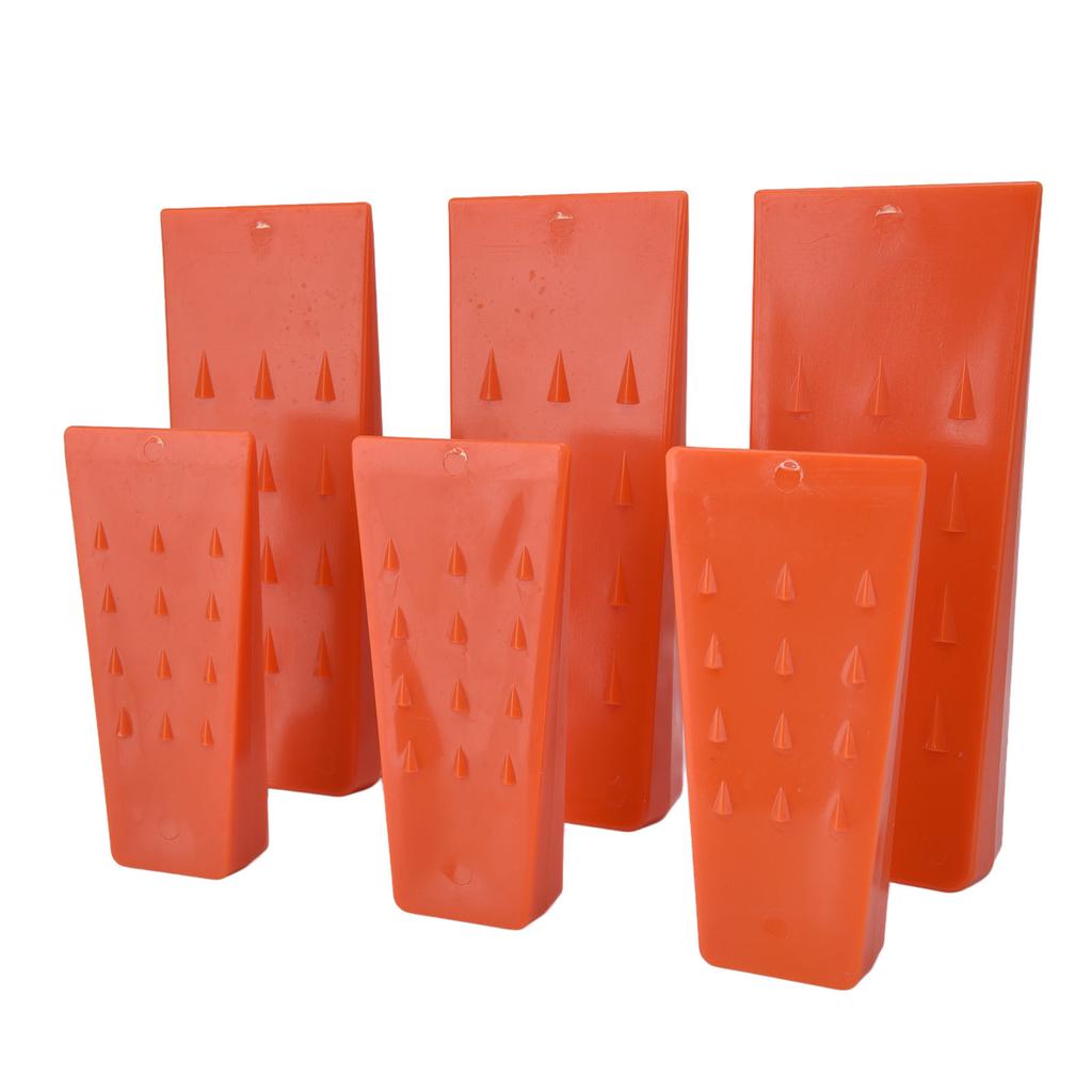 6pcs Chainsaw Wedges Increasing Friction Red Durable Plastic Tree Cutting Supplies for Woodworking