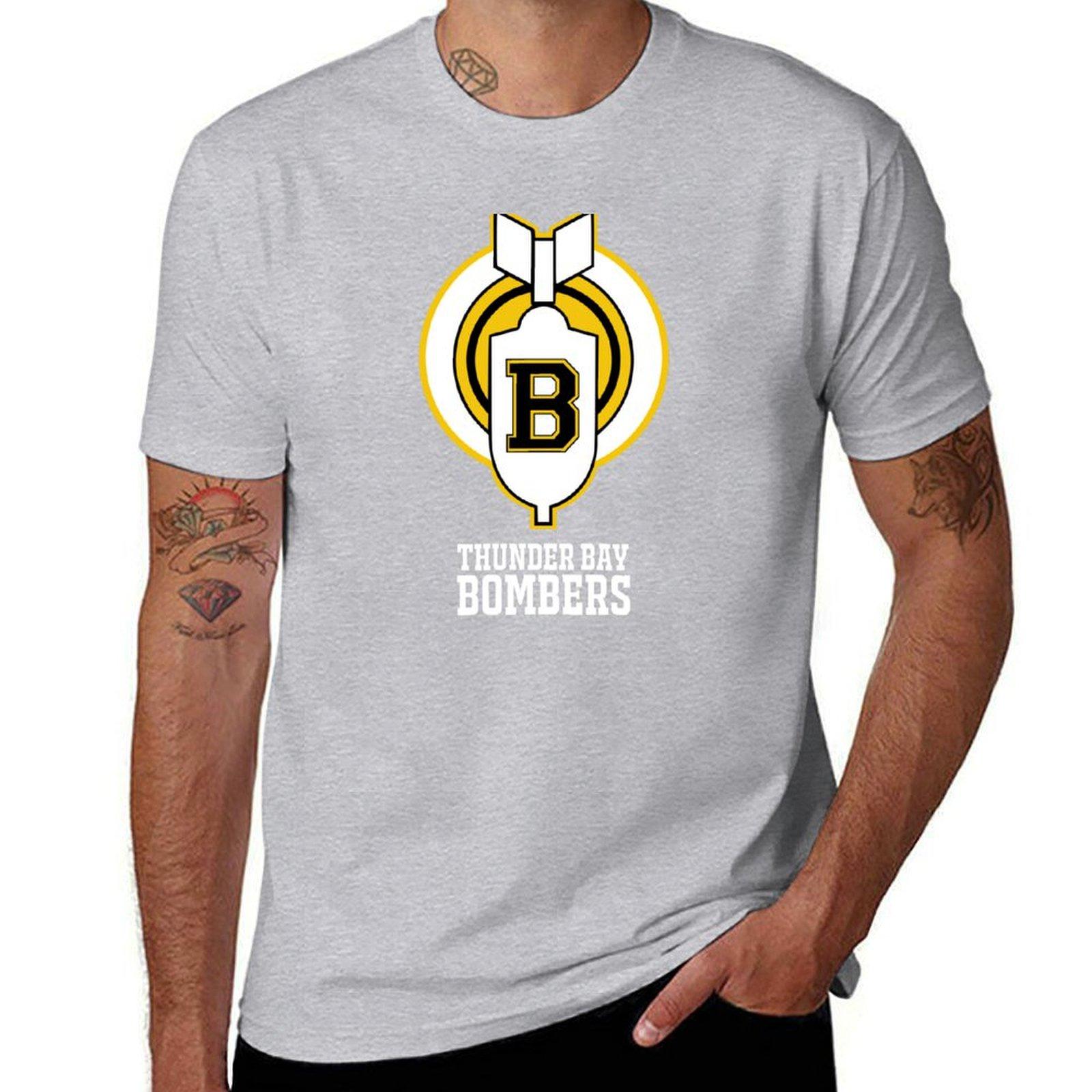 

Thunder Bay Bombers Hockey Team (Youngblood movie) T-Shirt Blouse graphics quick-drying customs design your own t shirt men S