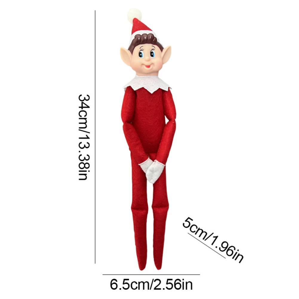 Bookshelf Fairy Christmas Doll Novelty Long Bendy Naughty Boy Elf Cute Red Christmas Boys and Girls Elf Doll Home Decoration