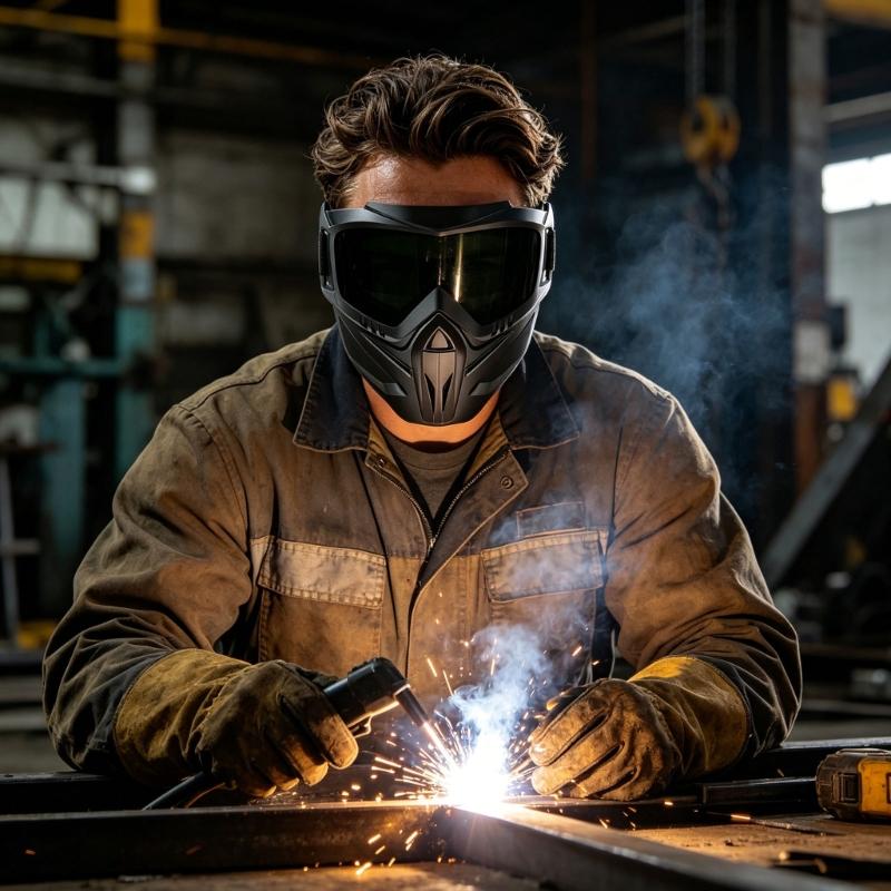 Breathable Full Face Protective Goggles For Welding And Outdoor Activity Featuring Impact Resistant Design And Comfortable Padding
