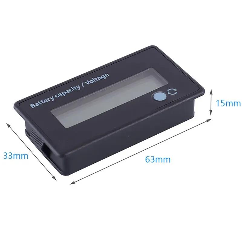 12V/24V/36V/48V Lead Acid Lithium Battery Capacity Indicator Car Motorcycle Digital Voltmeter Voltage Tester Meter Tool GY-6D