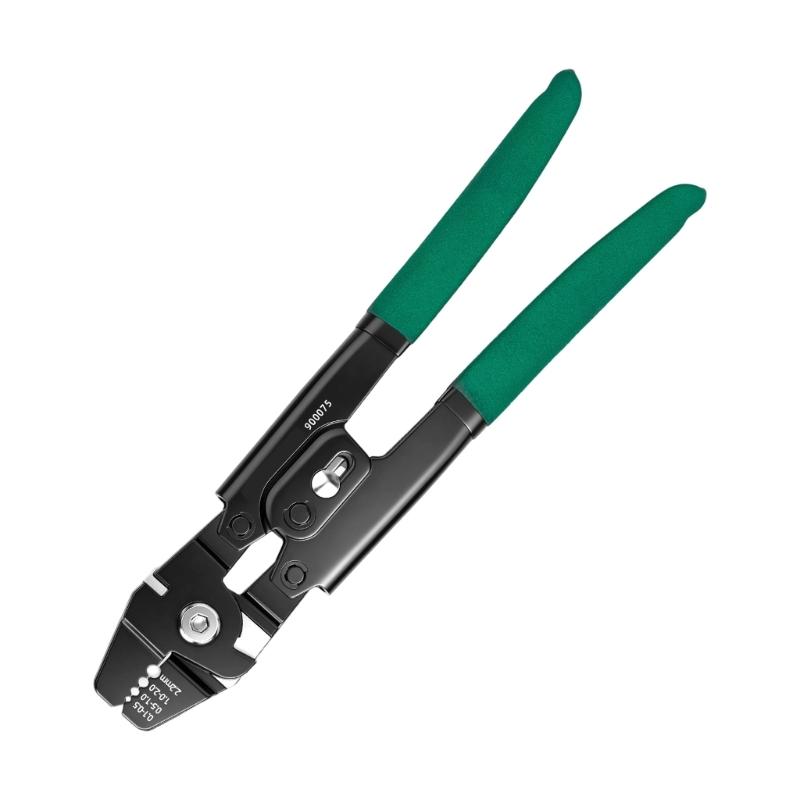 Ferrule Crimp Tool 4 Position Wire Rope Crimping Pliers Xtuosen with Cutter for Rope Repair and DIY Tasks Work
