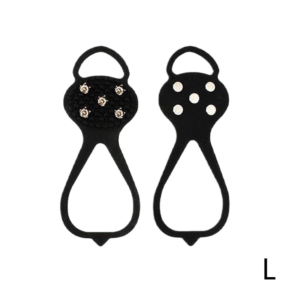 1 Pair 5 Studs Anti-Skid Ice Snow Camping Walking Shoes Winter Safety Boots Universal Professional Climbing Crampons