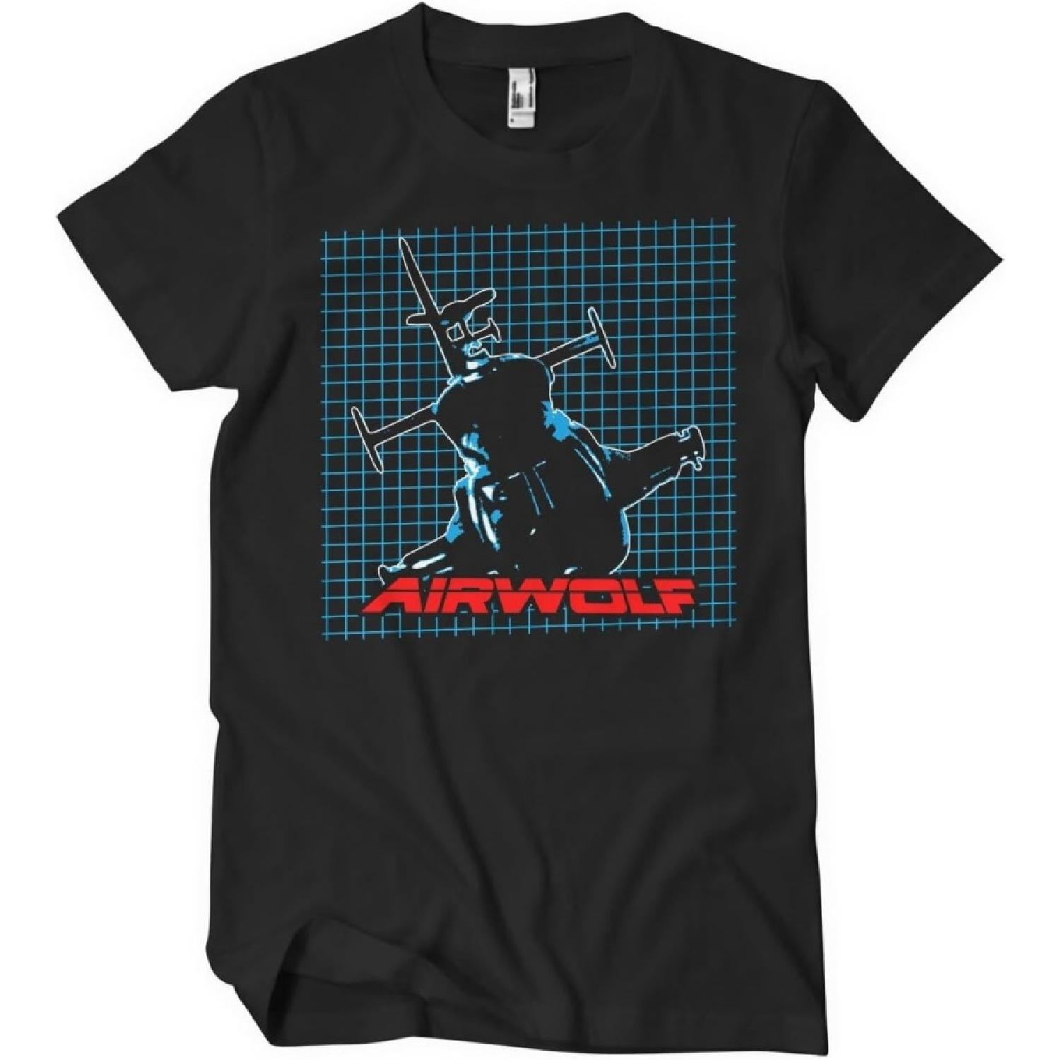 Airwolf Officially Licensed Grid Mens T-Shirt S