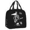 Sac à déjeuner isotherme personnalisé Johnny Hallyday Chanteur de Rock Français pour Pique-nique en Plein Air Réutilisable Glacière Thermique Boîte Bento Femmes Enfants