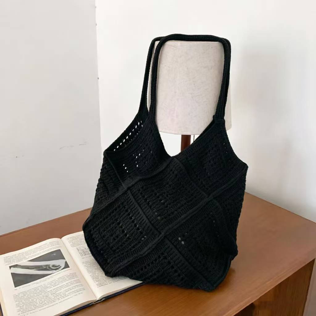 Beach Bag Knitted Bag New Bag Wind Large Capacity Tote Bag Bohemian Bag Woven Bag Hollow