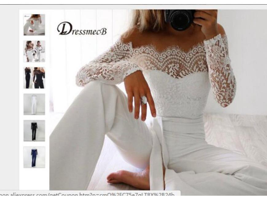 Off-Shoulder Jumpsuit med Blonde-Patchwork og Sommerfugldetaljer med Vide Ben