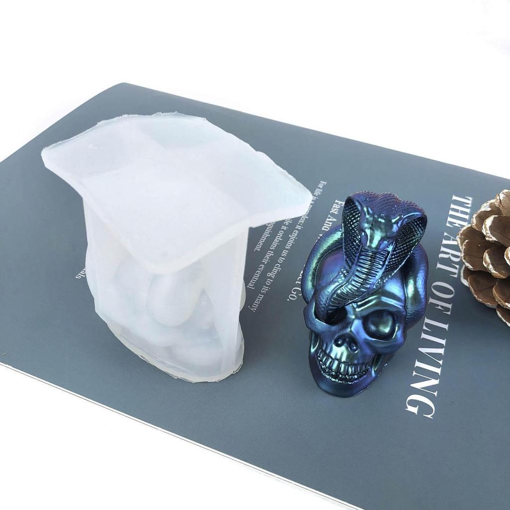 Moule à Glaçons En Silicone En Forme De Crâne,Décoration Créative D'Halloween,Réutilisable