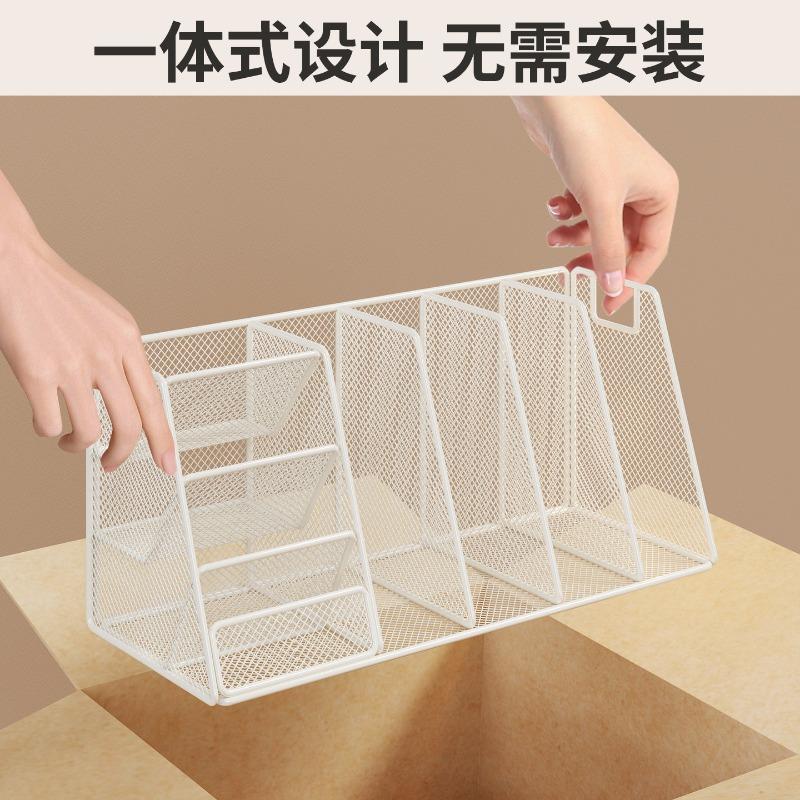 Large Capacity Desktop Bookshelf Office Desk Storage Organizer For Office Stationery