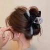 2025 New Elegant Velvet Bow Hair Claw Clip Large Claw Clip for Women with Non-Slip Grip Elegant Updo Bun Maker for Thick Hair
