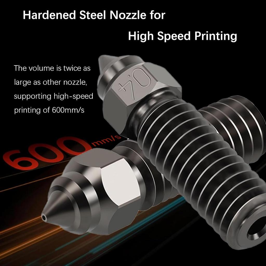 Creality Official K1/K1 Max Nozzle Kit Brass/Hardened Steel 6PCS Nozzles High Temperature Resistance for Ender 3 V3 KE/CR-10 SE
