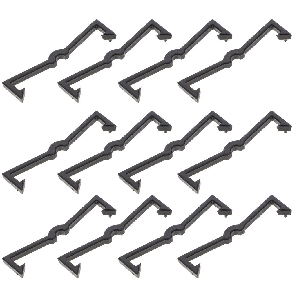 200Pcs Fixed Clip Easy Install Plastic Pegboard Hook Locks for Display Storage Organization Kit Black Pegboard Hook