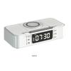 Wireless Charging Bluetooth Speaker Clock FM Radio Night Light Electric Dual Speaker Loud Alarm Clock USB and Type-C port Charing for phone