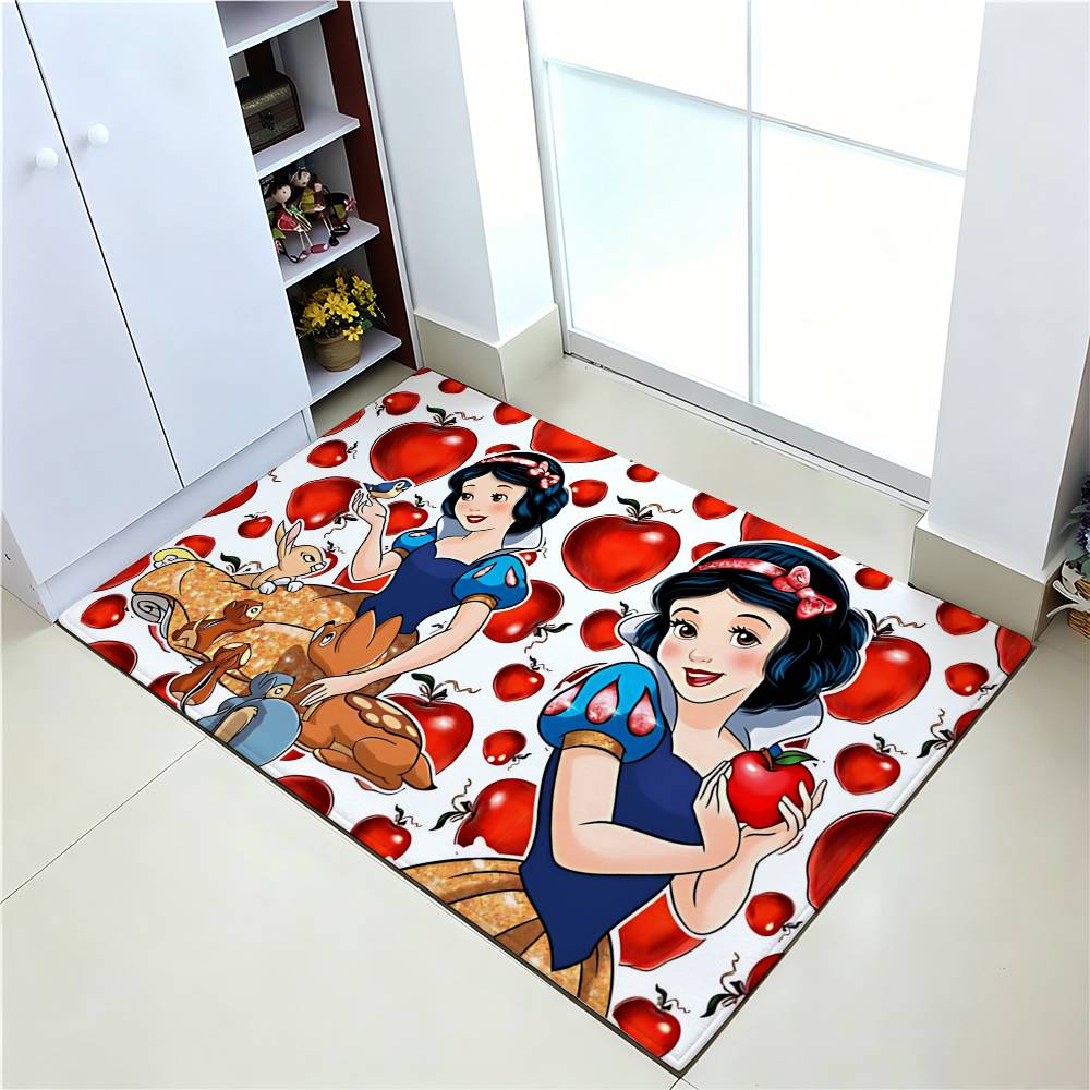 Cute S-snow W-White Carpet Bathroom Anti-slip Mat Door Mat Home Decoration Mat Entrance Door Mat Scratch-resistant Door Mat