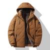 Men's Plus Size Thickened Velvet Cotton Jacket - Autumn/Winter Casual Multi-Pocket Warm Coat