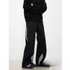 American High Street Women's Black Parachute Sweatpants Slimming Color Block Stripes Autumn Winter Loose Fit Straight Leg Casual Pants
