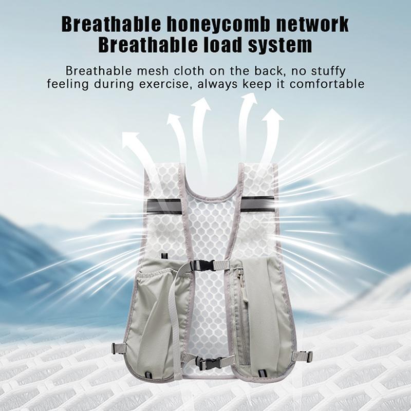 For Biking Running Storage Vest Lightweight Running Vest Reflective Hydration Water Chest Pack With Phone Storage Pocket