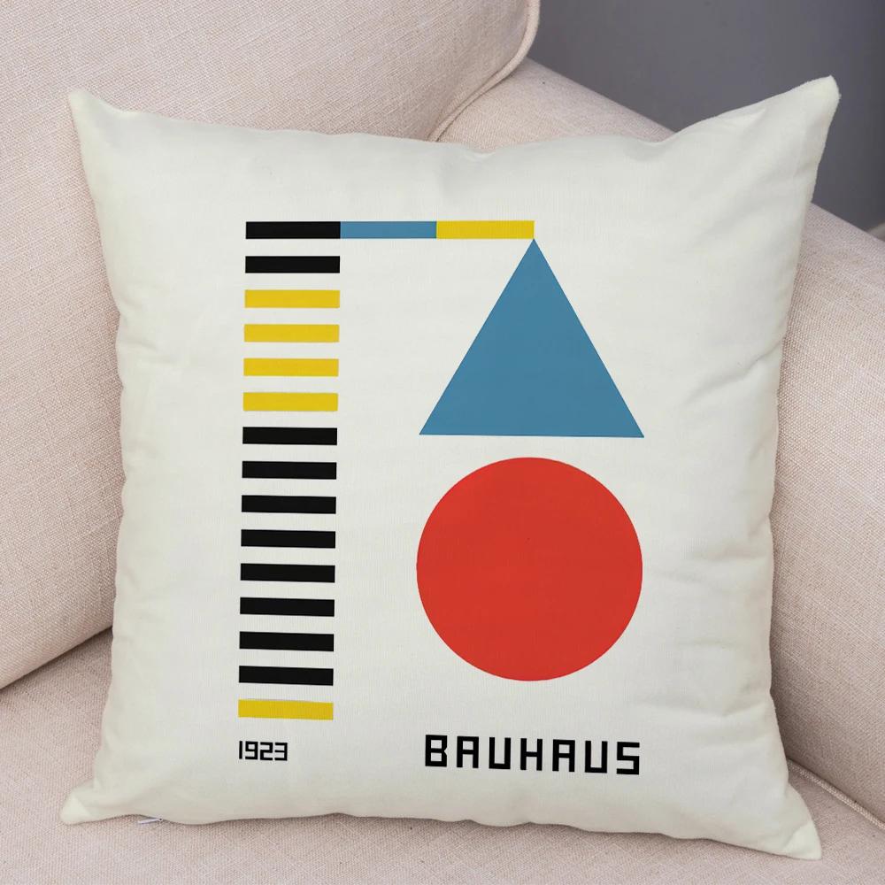 

Nordic Minimalist Color Block Double Print Cushion Cover Decor Bauhaus Modern Pillowcase Soft Plush Throw Pillow Case for Sofa 40x40cm16x16Inch