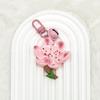 Tulip Peach Flower Keychain Lotus Car Key Ring Lovely Peach Blossom Pendant  Key Decor