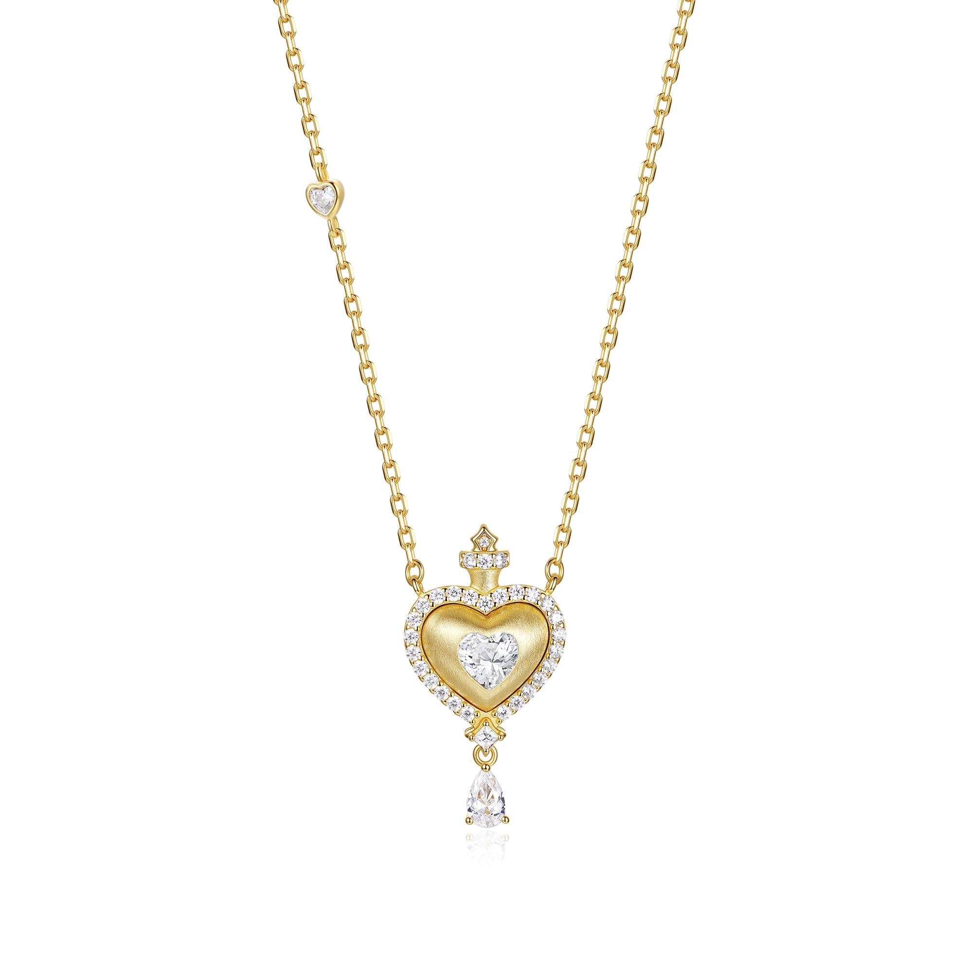 x Harry Potter Official Collaboration Amortensia Necklace for Precious Harry Christmas Gift Women, Silver, Metal, Potter, Halloween, (Gold) золотой