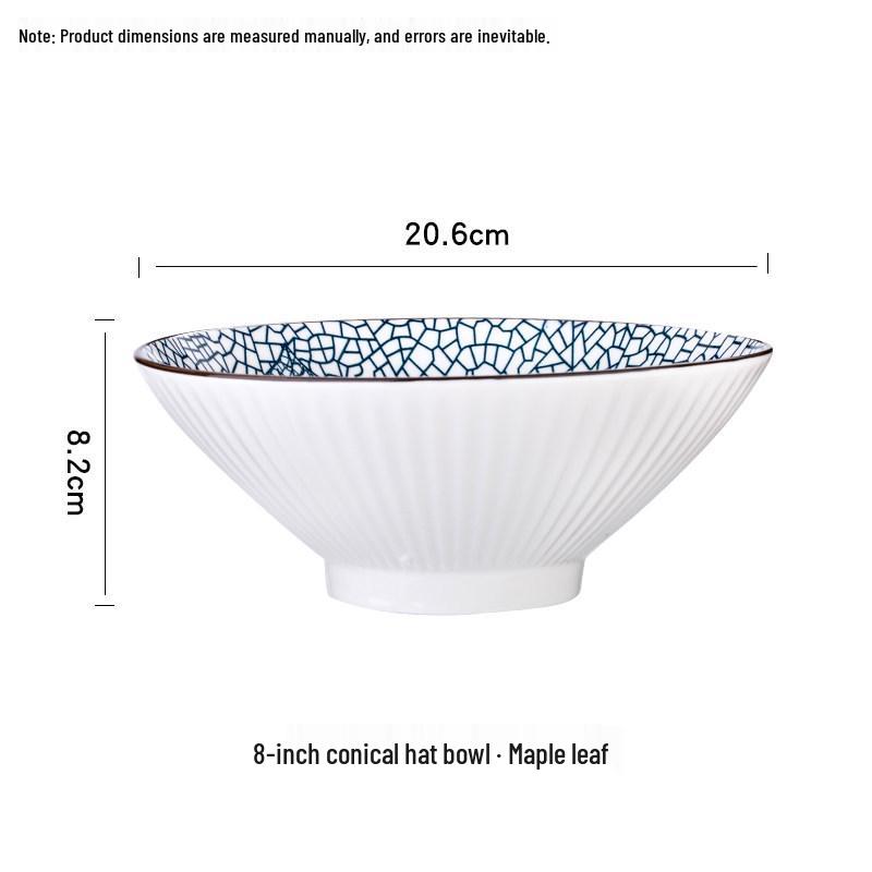 Nordic Ceramic 8" Noodle Bowl - Creative, Simple, Versatile for Rice, Soup, and Instant Noodles