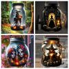 Enfeite Acrílico de Halloween, Bruxa Gótica 2D em um Pote Decoração de Parede Painel para Pendurar na Janela Pegador de Sol Placa de Porta Decoração de Casa, Arte de Decoração de Parede