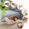 Interactive Cat Toys Electric Pat Bird with Cat Teaser Pole Dog Cats Touch-Activated Squeaky Catnip USB Rechargeable Plush Toy