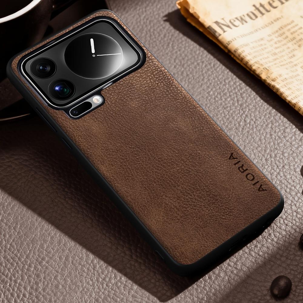 Phone Case - Luxury Case for Xiaomi 17 Ultra Pro Max 17T Pro Retro Fashion Natural Texture Solid Color Anti-Fingerprints Faux Leather Precise Camera