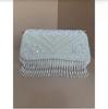 Handmade Beaded Bridal Clutch White Pearl & Sequin Evening Bag with Fringe Elegant Wedding Purse Handmade Party Bag Gift for Her