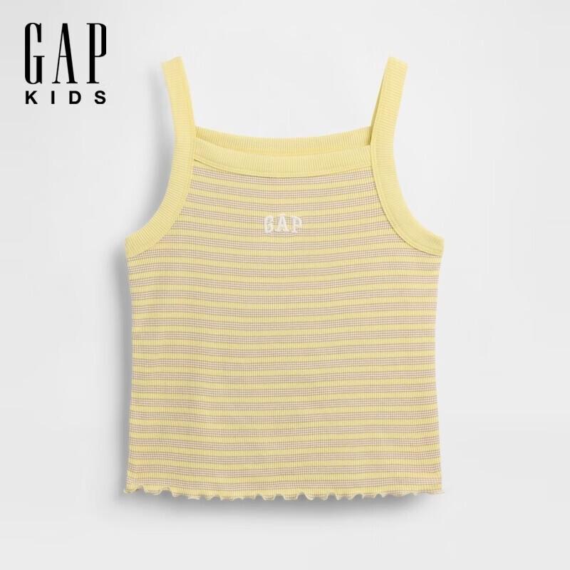 GAP Girls Big Kids 2026 Summer Cotton Logo Embroidered Vest 150 (12-13Y)