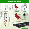Decorative Bird Wind Chime Attractive Outdoor Wind Chime with 6 Bells and 4 Aluminum Tubes for Patio Tree Garden Wind Chimes