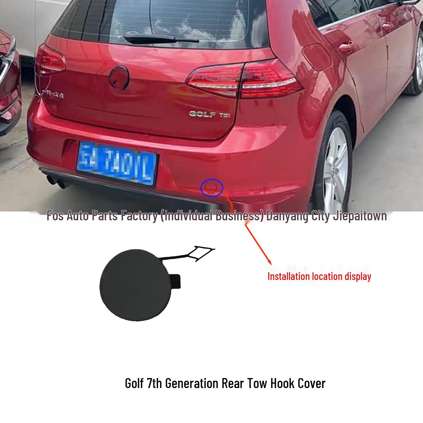Volkswagen Golf MK7 Front & Rear Tow Hook Bumper Cover 5G807241/441 Front Tow (Unpainted)