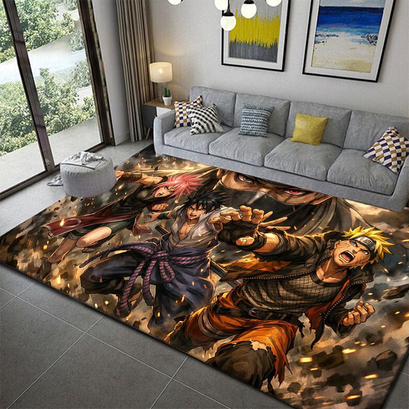 Naruto Ninja Skill Pattern Rug Soft Washable Non-Slip Carpet for Home Decoration