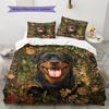 Rottweiler Pattern Bedding Home Decoration Birthday Gift (1 * duvet cover + 2 * pillowcase, without core)
