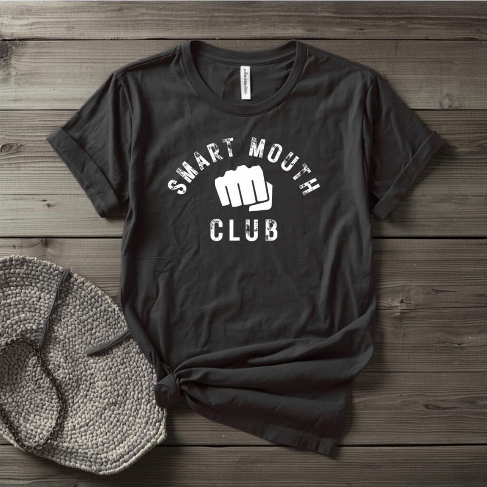 Smart Mouth Club Shirt, Funny Sarcastic Graphic Tee, Sassy Attitude T-Shirt, Smartass Humor Shirt, Funny Statement Tee, Sarcastic Quote Tee S