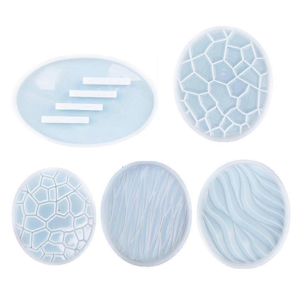 Irregular Tray Coaster Molds and Silicone Epoxy Resin Coaster Holder Molds Used To Make Artificial Agate Pieces Coasters Multicolor