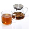 ForLife Glass Teapot, Heat-Resistant, 532ml Capacity, Holds 3 Cups, Includes Tea Strainer Lid, Easy One-Hand Pour, Microwave and Dishwasher Safe, Not