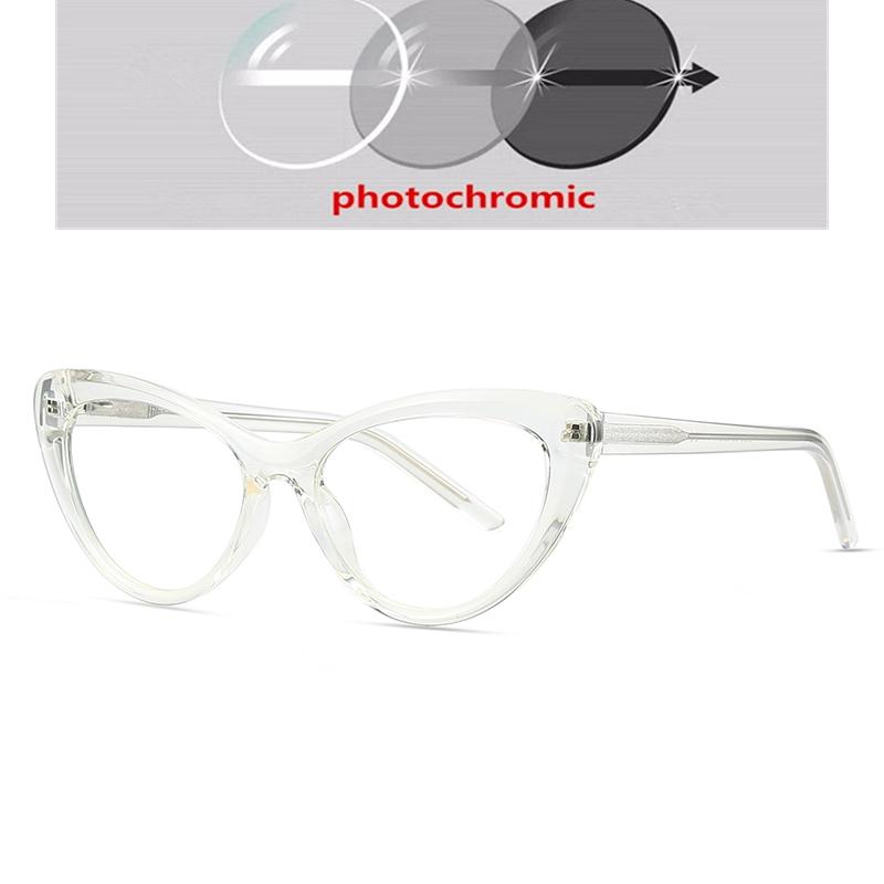 0 -0.5 -0.75 To -6.0 Spring Hinge Cat Eye Nearsighted Glasses For Women TR90 Anti Blue Rays Hyperopia Eyeglasses +0.5 To +4.0