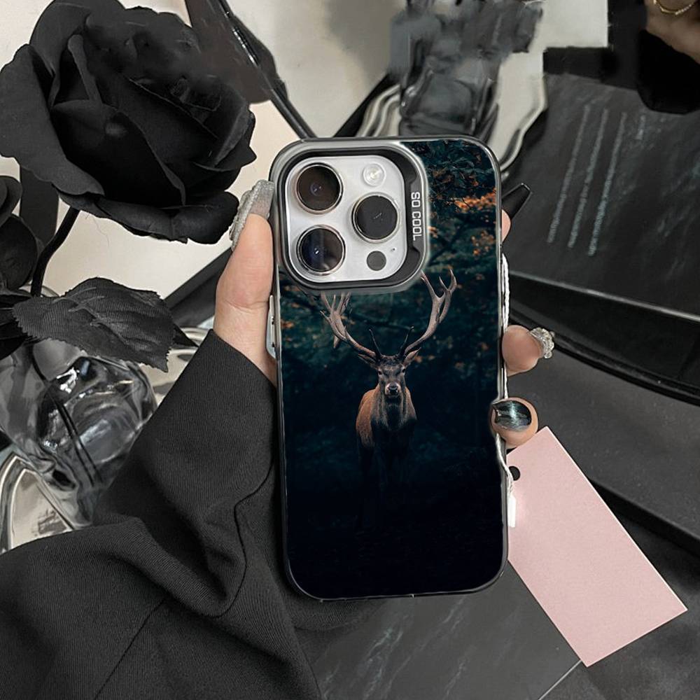 Elk In my Dream Phone Case For IPhone 16 17 15 14 12 13 Pro Max Black Color Shockproof Cover