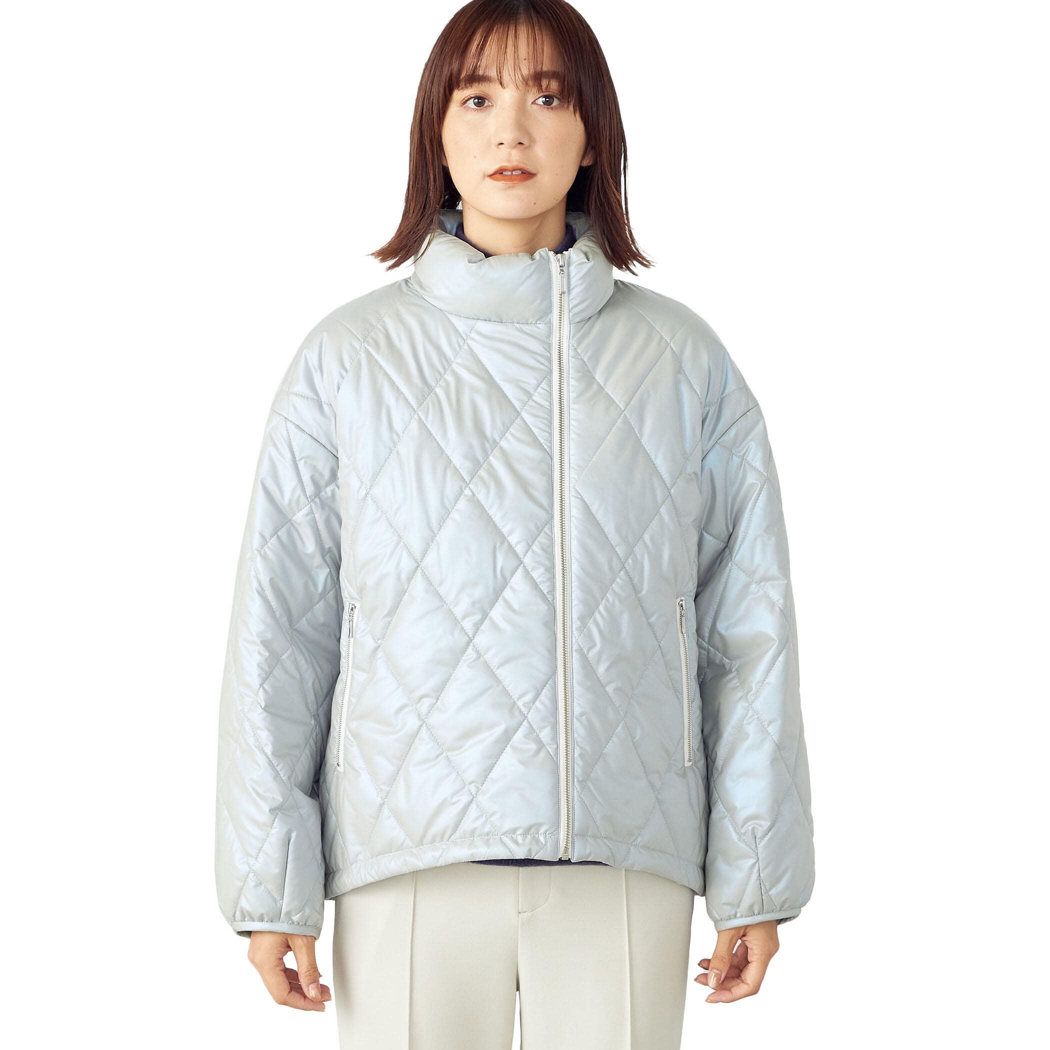 

Comme Ca Ism Стеганое пальто M Светло-серое 12-25MC01-203