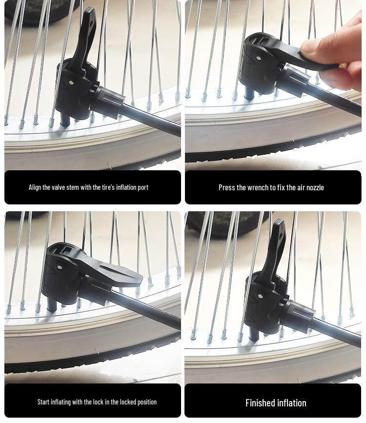 Tragbare Hochdruck-Handpumpe für Fahrräder und Basketbälle mit Fußpedal