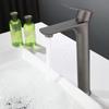 Junshi Grey Stainless Steel Tall Basin Mixer Faucet