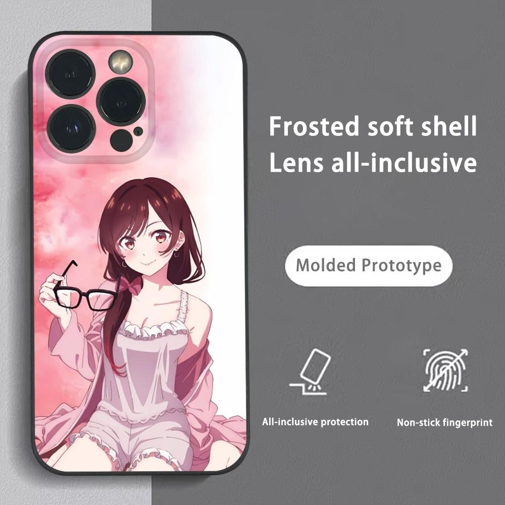 Anime Chizuru M-Mizuhara Phone Case For iPhone 16 15 14 13 Pro Max Plus Mini Frosted Soft Shell Funda Shockproof Cases