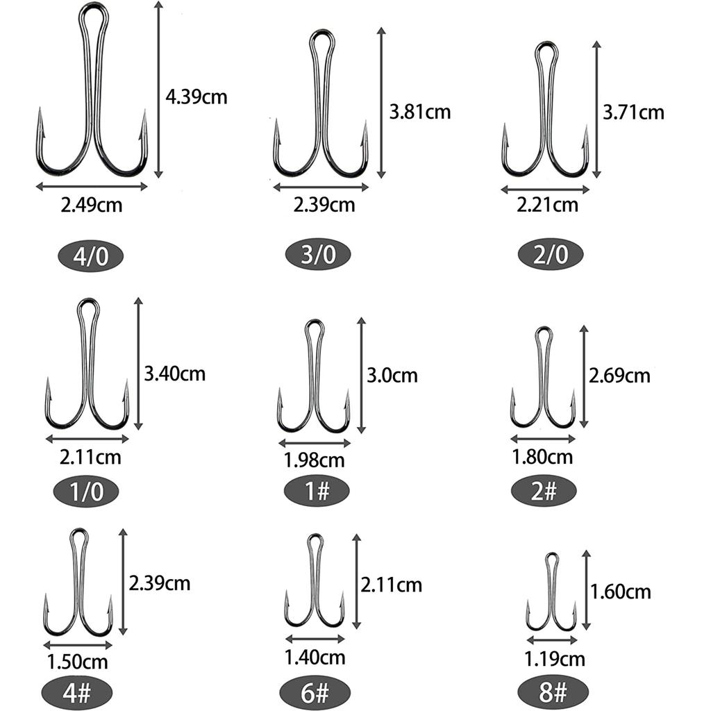 Fishing Double Lure Fishing Lure Assist High Improved Obstacle Avoidance 50 Hooks, Replacement, Hooks, Hooks, Strength, Performance, Pieces, 1#