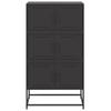 Vidaxl Szafka, Czarna, 68,5X38,5X123,5 Cm, Stal