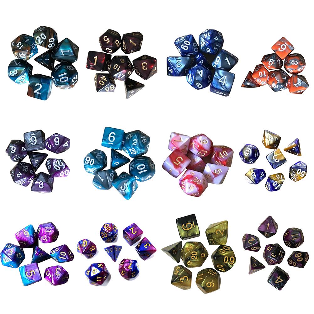 Buy Acrylic Multicolor Polyhedral Digital Dices Game Dices at