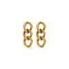 Cuban Chain Earrings, European and American Simple Chain Stainless Steel Gold-plated Studs, Fashionable and Creative Popular Design Earrings for Women