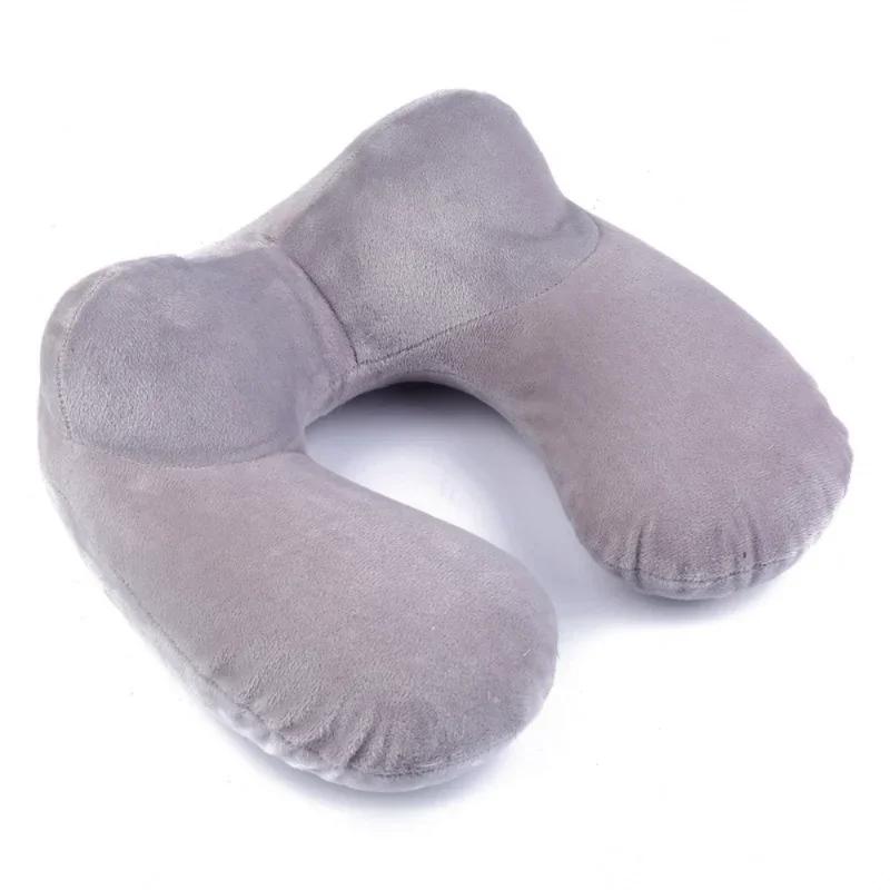 Inflatable Neck Pillow 4 Colors Comfortable Pillow for Sleep Travel Accessories for Airplane U-Shape Home Textile